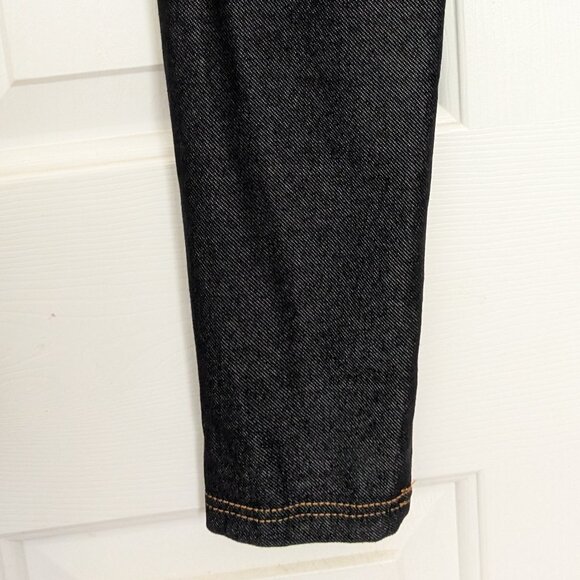 YELETE NAVY BLUE Mid Rise Ponte Skinny Jeggings Pants Knit Leggings SMALL - Picture 8 of 10